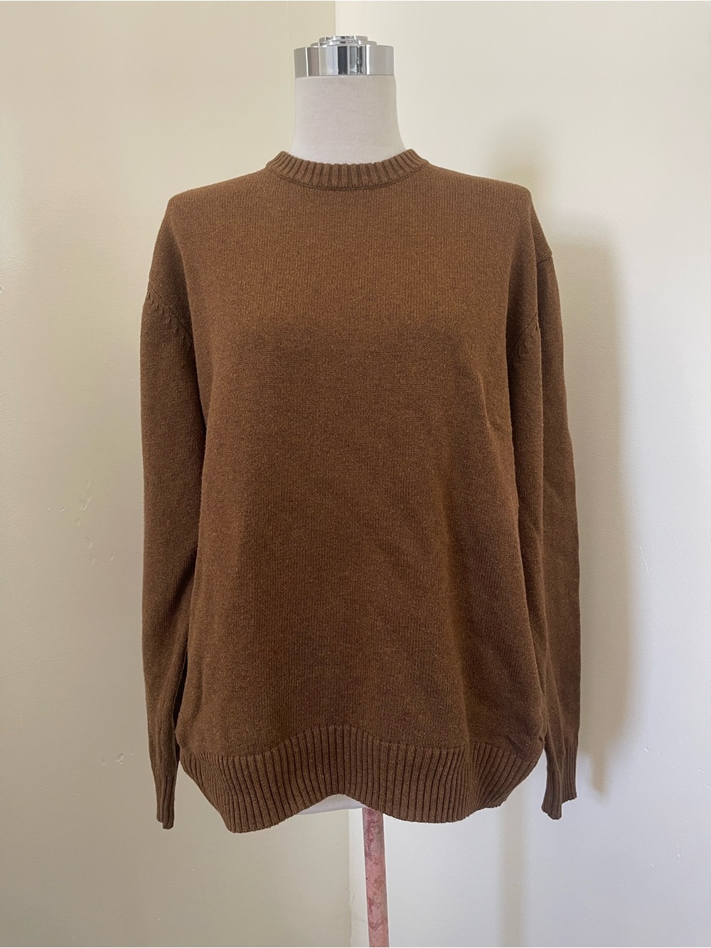 Men's Crewneck Sweater in Chestnut Brown